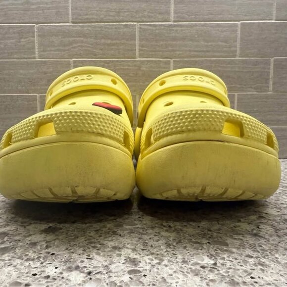 Women’s Yellow‎ Classic Platform Crocs Clogs-Size 8 - Picture 3 of 9